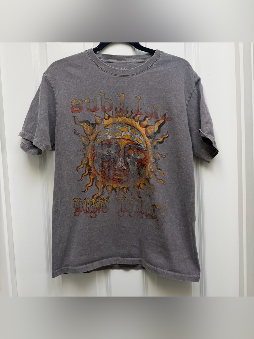 Sublime sun Long Beach logo band short sleeve tee grey small medium